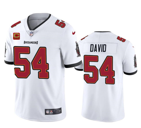 Tampa Bay Buccaneers #54 Lavonte David White 2024 With 4-Star C Patch Vapor Limited Stitched Jersey