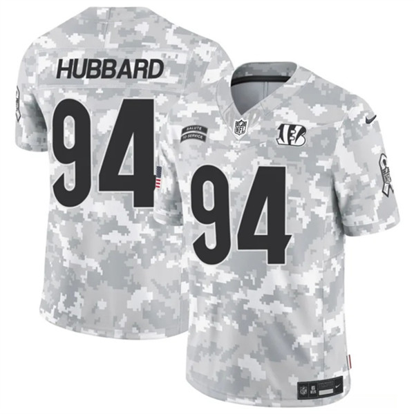 Cincinnati Bengals #94 Sam Hubbard Arctic Camo 2024 F.U.S.E. Salute To Service Limited Stitched Jersey