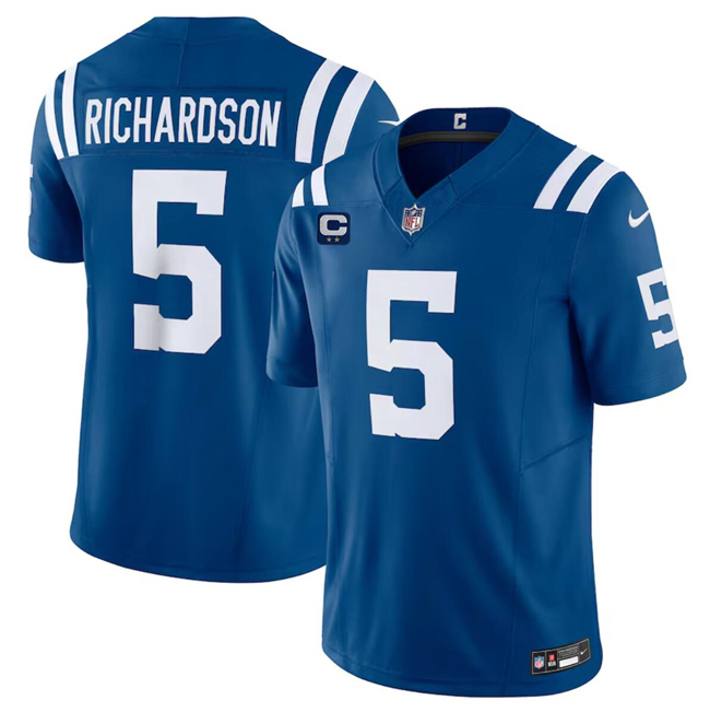 Indianapolis Colts #5 Anthony Richardson Blue 2024 F.U.S.E. With 2-Star C Patch Vapor Limited Stitched Jersey