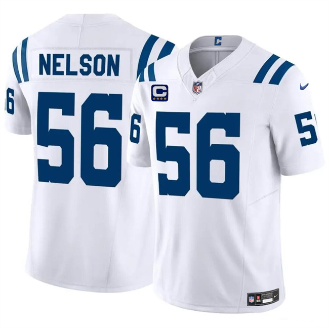 Indianapolis Colts #56 Quenton Nelson White 2024 F.U.S.E. With 4-Star C Patch Vapor Limited Stitched Jersey