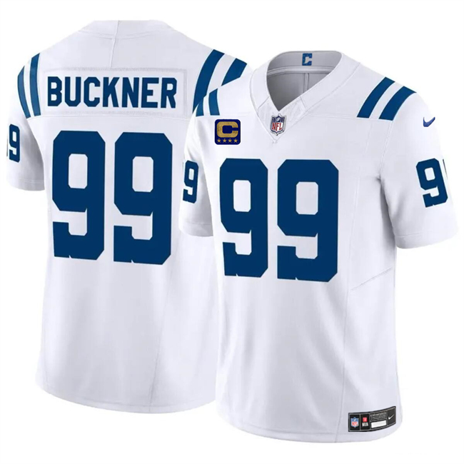 Indianapolis Colts #99 DeForest Buckner White 2024 F.U.S.E. With 4-Star C Patch Vapor Limited Stitched Jersey