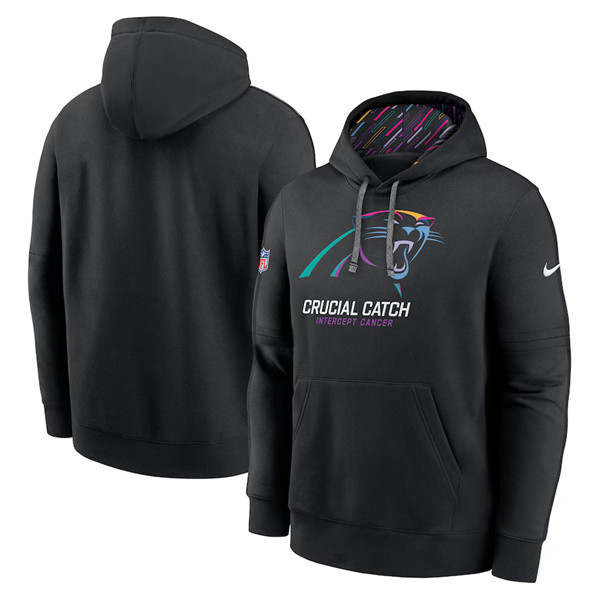 Carolina Panthers Black 2024 Crucial Catch Club Pullover Hoodie