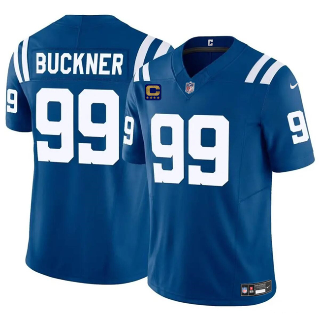 Indianapolis Colts #99 DeForest Buckner Blue 2024 F.U.S.E. With 4-Star C Patch Vapor Limited Stitched Jersey