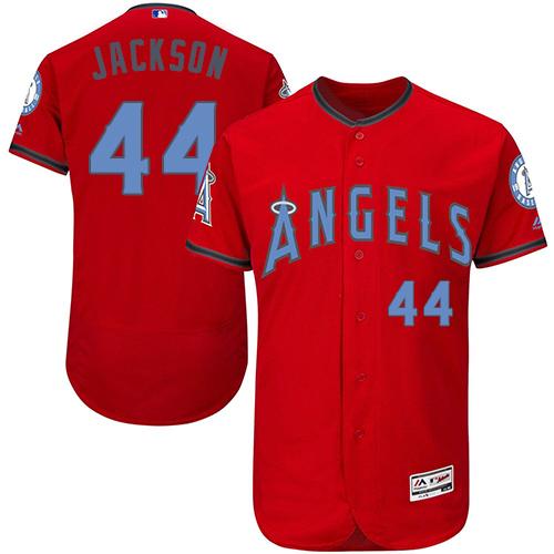 Angels Of Anaheim #44 Reggie Jackson Red Flexbase Authentic Collection 2016 Father's Day Stitched Jersey