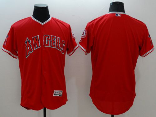Angels Of Anaheim Blank Red Flexbase Authentic Collection Stitched Jersey
