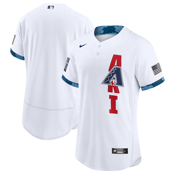 Arizona Diamondbacks Blank 2021 White All-Star Flex Base Stitched Jersey