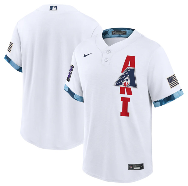 Arizona Diamondbacks Blank 2021 White All-Star Cool Base Stitched Jersey