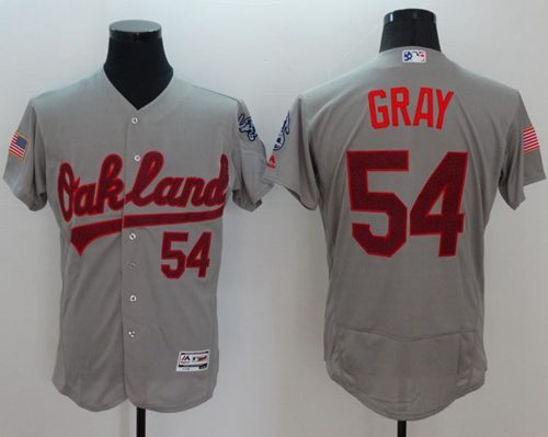 Athletics #54 Sonny Gray Grey Fashion Stars Stripes Flexbase Authentic Stitched Jersey