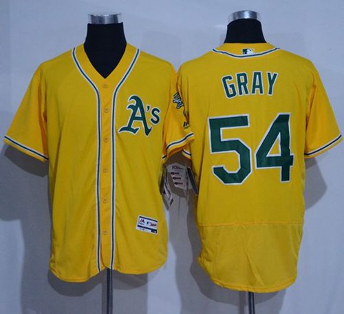 Athletics #54 Sonny Gray Gold Flexbase Authentic Collection Stitched Jersey