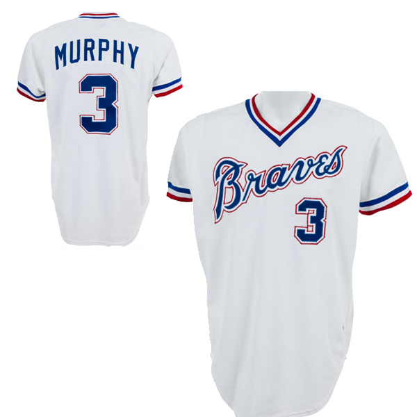 Atlanta Braves #3 Dale Murphy White Stitched Baseball Jersey