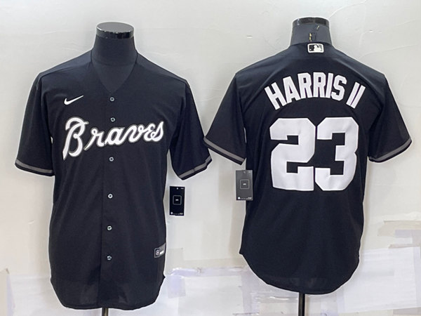 Atlanta Braves #23 Michael Harris II Black Cool Base Stitched Baseball Jersey