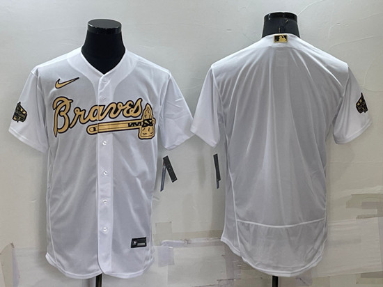 Atlanta Braves Blank 2022 All-Star White Flex Base Stitched Baseball Jersey