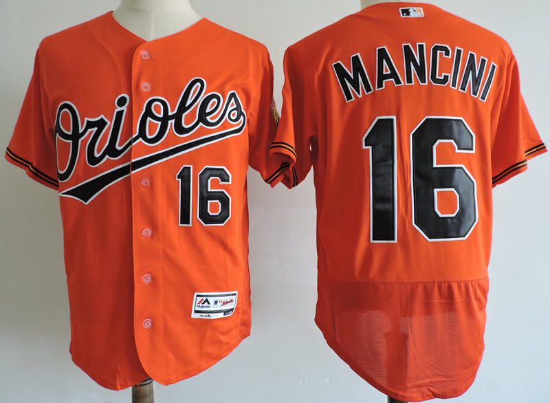 Baltimore Orioles #16 Trey Mancini Orange Elite Stitched Jersey