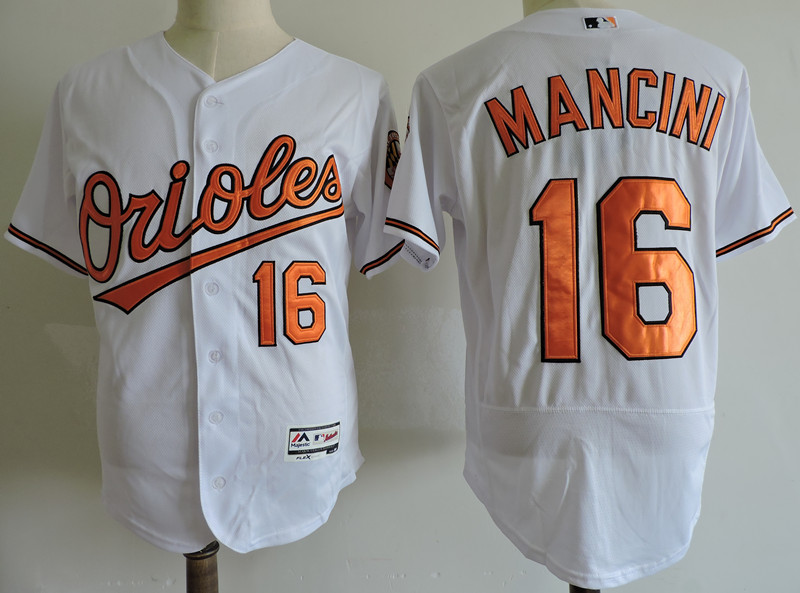 Baltimore Orioles #16 Trey Mancini White Elite Stitched Jersey