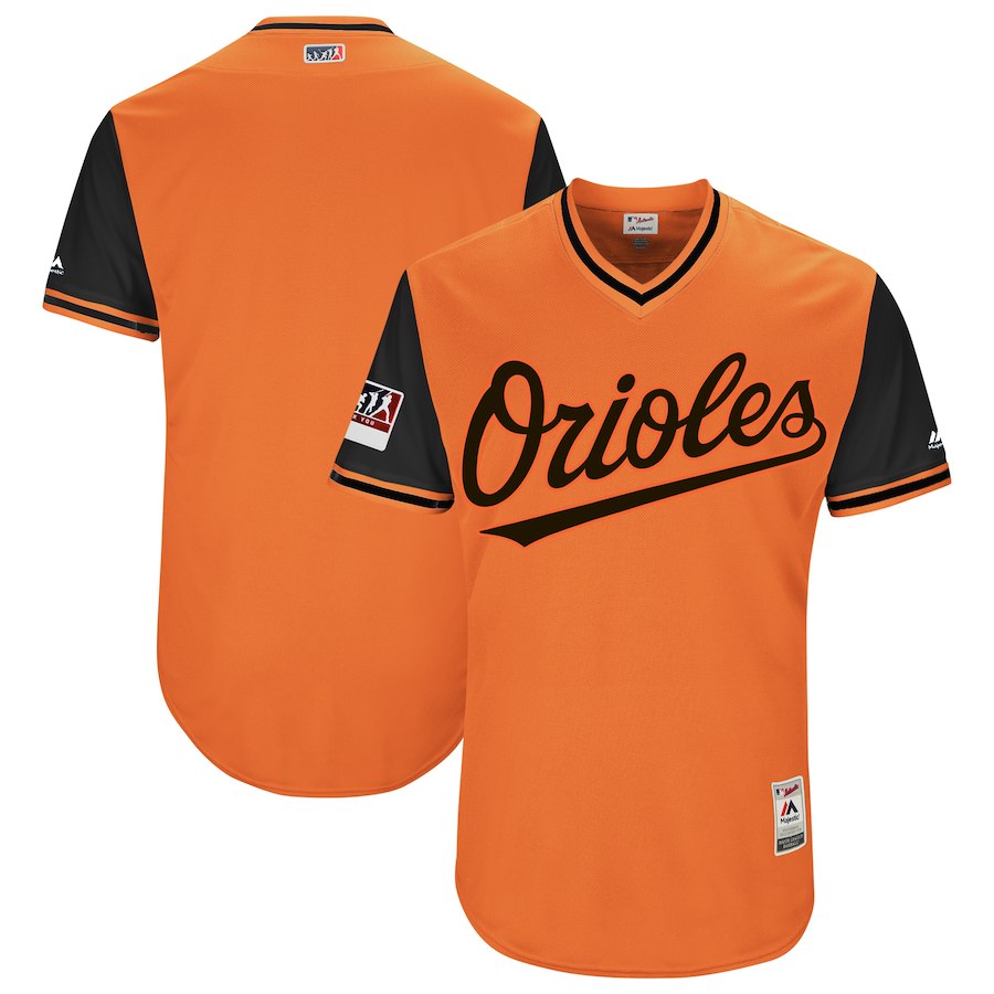 Baltimore Orioles Majestic Orange Black 2018 Players' Weekend Team Jersey