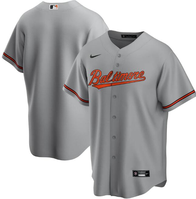 Baltimore Orioles Grey Cool Base Stitched Jersey