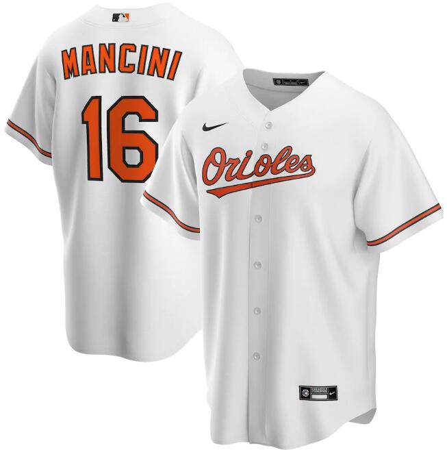 Baltimore Orioles White #16 Trey Mancini Cool Base Stitched Jersey