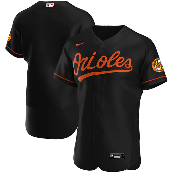 Baltimore Orioles Blank Black Flex Base Stitched Jersey