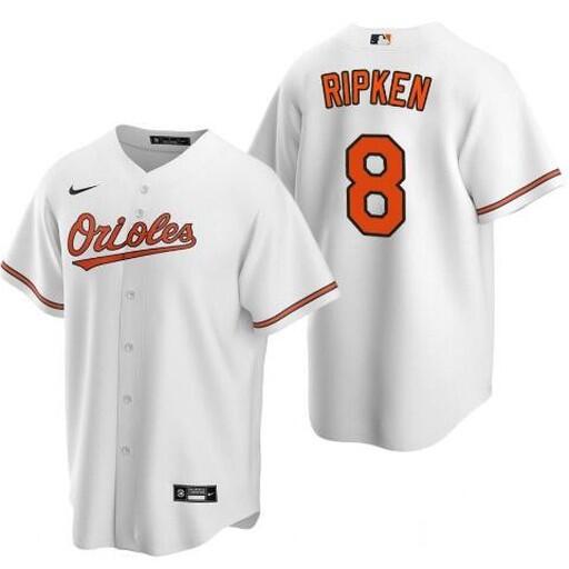 Baltimore Orioles #8 Cal Ripken Jr. White Cool Base Stitched Jersey