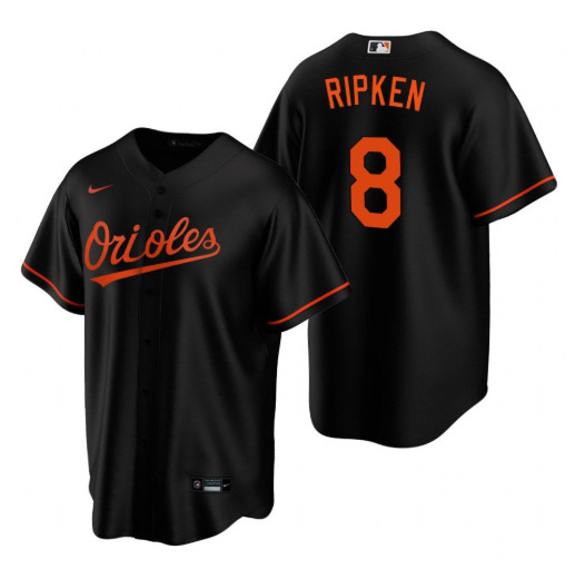 Baltimore Orioles #8 Cal Ripken Jr. Black Cool Base Stitched Jersey