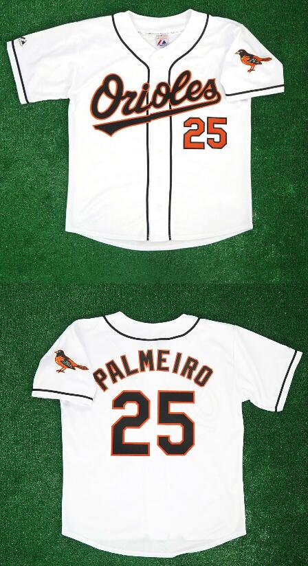 Baltimore Orioles #25 Rafael Palmeiro 1995 Home White Stitched Jersey