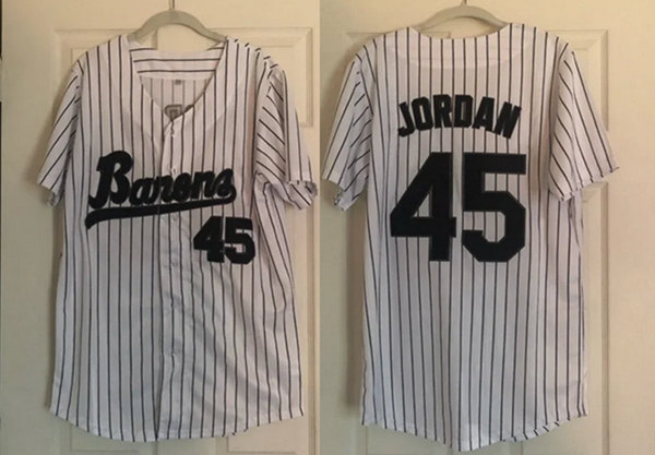 Birmingham Barons #45 Michael Jordan White Cool Base Stitched Jersey