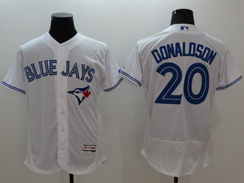 Blue Jays #20 Josh Donaldson White Flexbase Authentic Collection Stitched Jersey