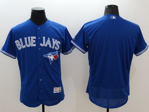Blue Jays Blank Blue Flexbase Authentic Collection Stitched Jersey