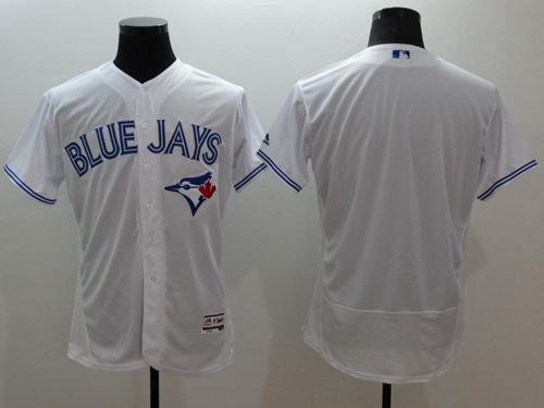 Blue Jays Blank White Flexbase Authentic Collection Stitched Jersey
