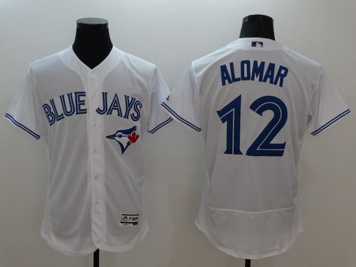 Blue Jays #12 Roberto Alomar White Flexbase Authentic Collection Stitched Jersey