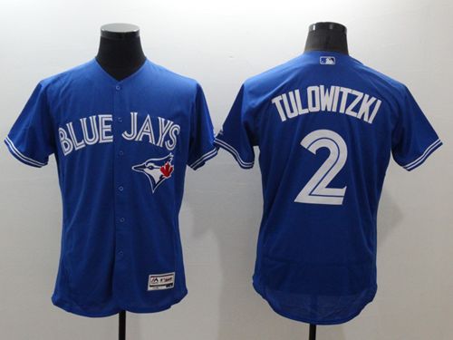 Blue Jays #2 Troy Tulowitzki Blue Flexbase Authentic Collection Stitched Jersey