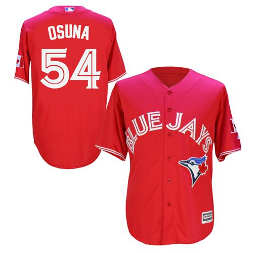 Blue Jays #54 Roberto Osuna Red New Cool Base Canada Day Stitched Jersey