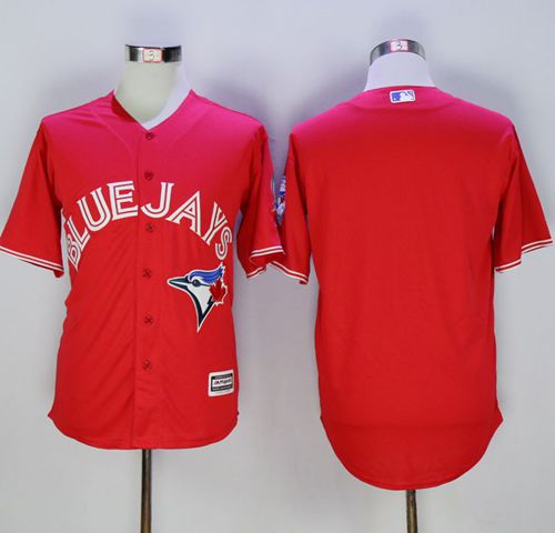 Blue Jays Blank Red New Cool Base 40th Anniversary Stitched Jersey