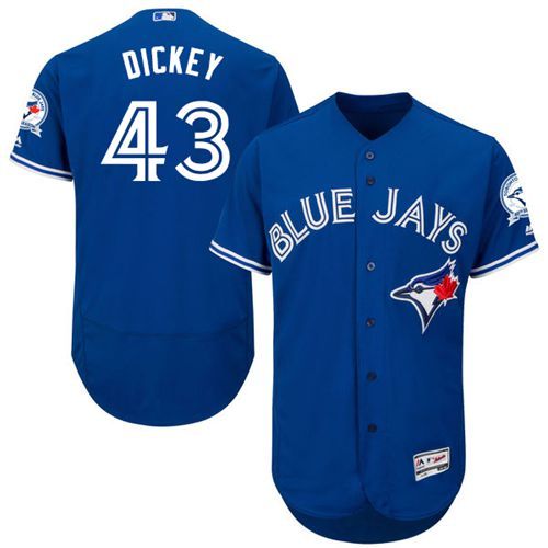 Blue Jays #43 R.A. Dickey Blue Flexbase Authentic Collection Stitched Jersey