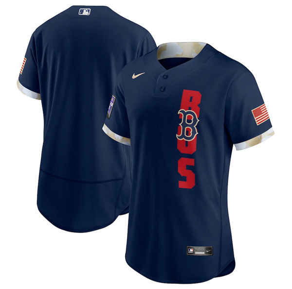 Boston Red Sox Blank 2021 Navy All-Star Flex Base Stitched Jersey