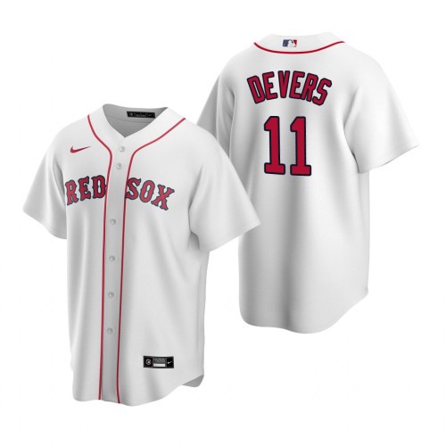 Boston Red Sox #11 Rafael Devers White Cool Base Stitched Jersey
