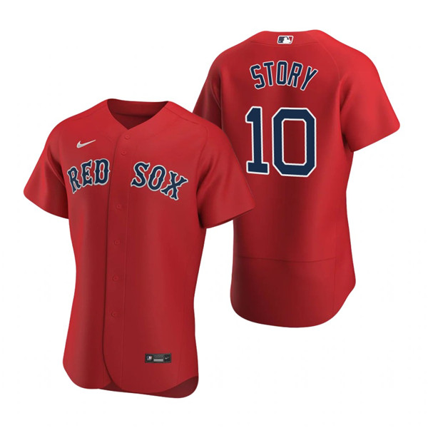 Boston Red Sox #10 Trevor Story Red Flex Base Stitched Baseball Jersey