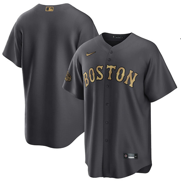 Boston Red Sox Blank Charcoal 2022 All-Star Cool Base Stitched Jersey