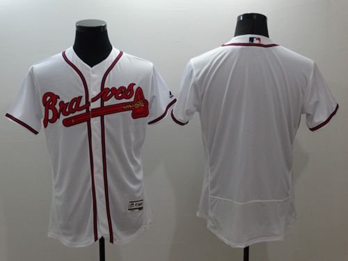 Braves Blank White Flexbase Authentic Collection Stitched Jersey