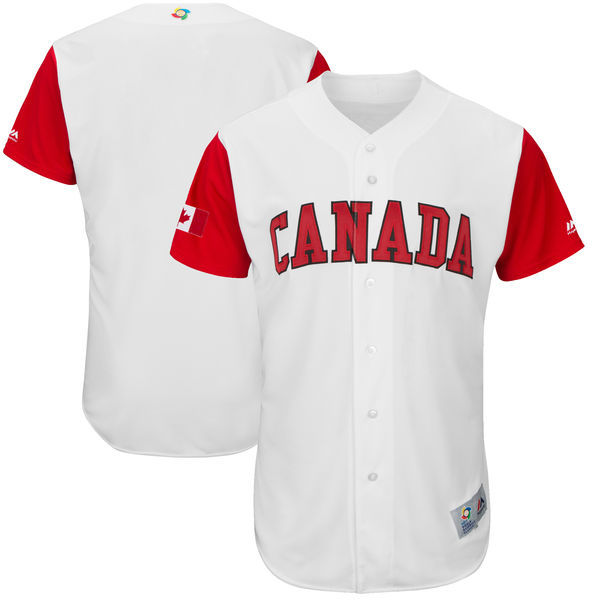 Canada Baseball Majestic White 2017 World Baseball Classic Team Stitched WBC Jersey