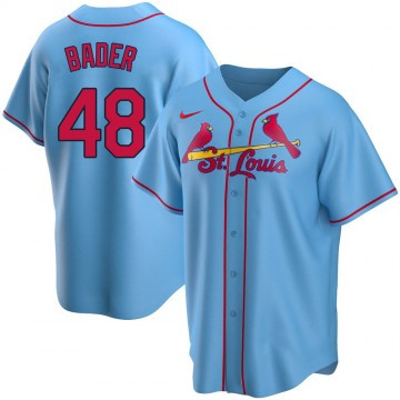 St. Louis Cardinals #48 Harrison Bader Blue Cool Base Stitched Jersey