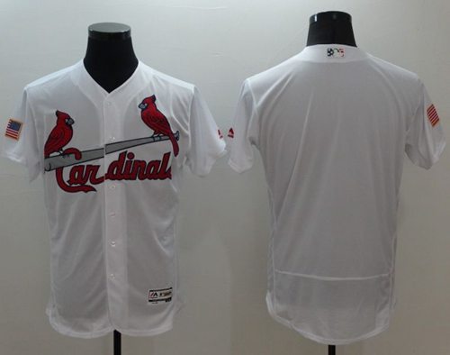 Cardinals Blank White Fashion Stars Stripes Flexbase Authentic Stitched Jersey