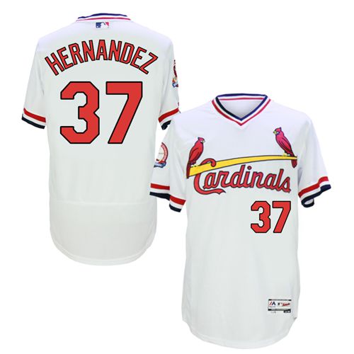 Cardinals #37 Keith Hernandez White Flexbase Authentic Collection Cooperstown Stitched Jersey