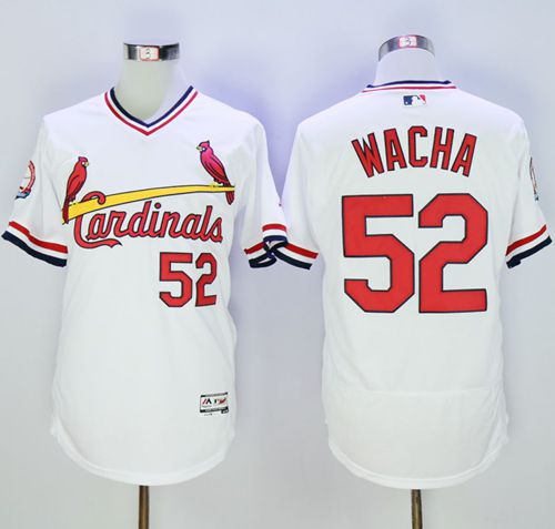 Cardinals #52 Michael Wacha White Flexbase Authentic Collection Cooperstown Stitched Jersey