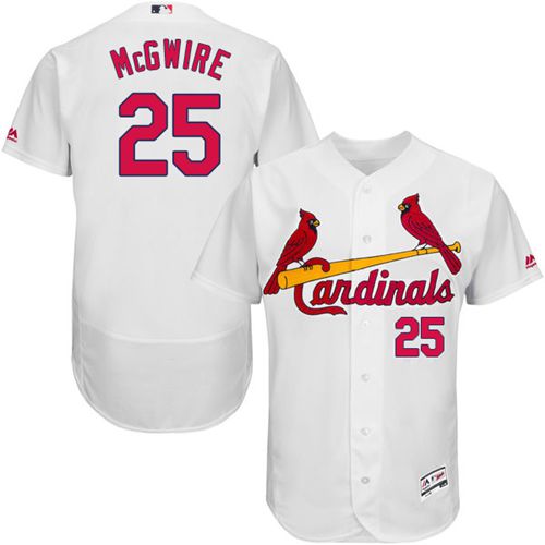 Cardinals #25 Mark McGwire White Flexbase Authentic Collection Stitched Jersey