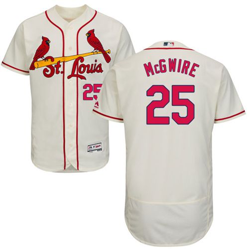Cardinals #25 Mark McGwire Cream Flexbase Authentic Collection Stitched Jersey