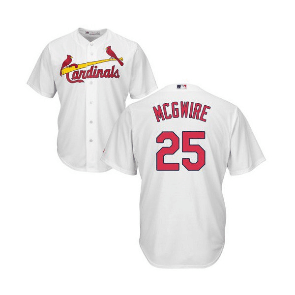 St. Louis Cardinals #25 Mark McGwire White Cool Base Stitched Jersey