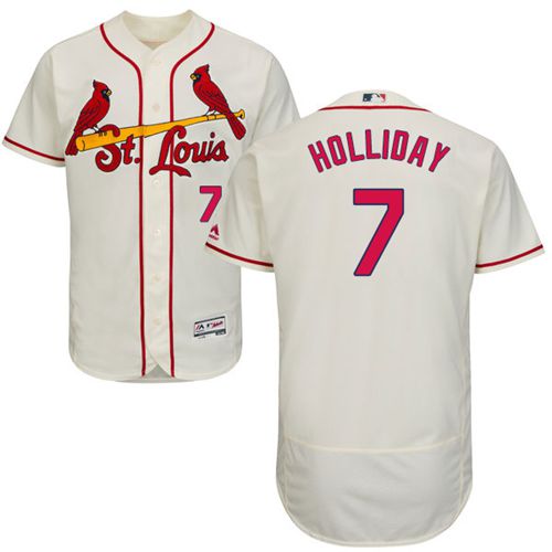 Cardinals #7 Matt Holliday Cream Flexbase Authentic Collection Stitched Jersey