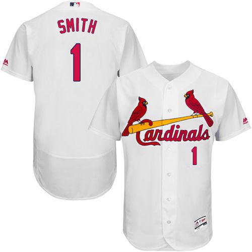 Cardinals #1 Ozzie Smith White Flexbase Authentic Collection Stitched Jersey