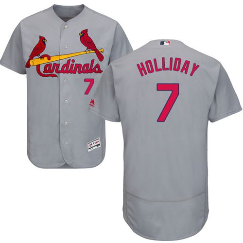 Cardinals #7 Matt Holliday Grey Flexbase Authentic Collection Stitched Jersey